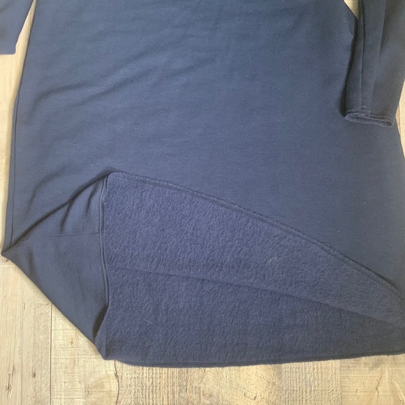 Anthropologie NWT Bailey/44 Metro Navy Blue Sweatshirt Cold Shoulder Dress S - Picture 7 of 11
